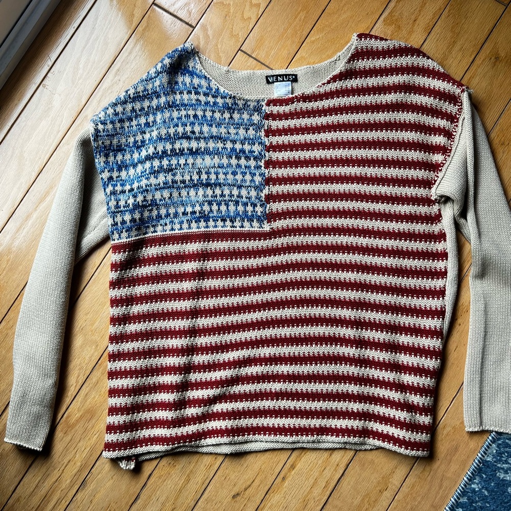 Venus American flag sweater.